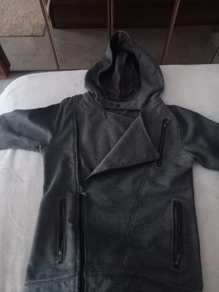 Gri Erkek Çocuk Kapüşonlu Sweatshirt - Görsel 4