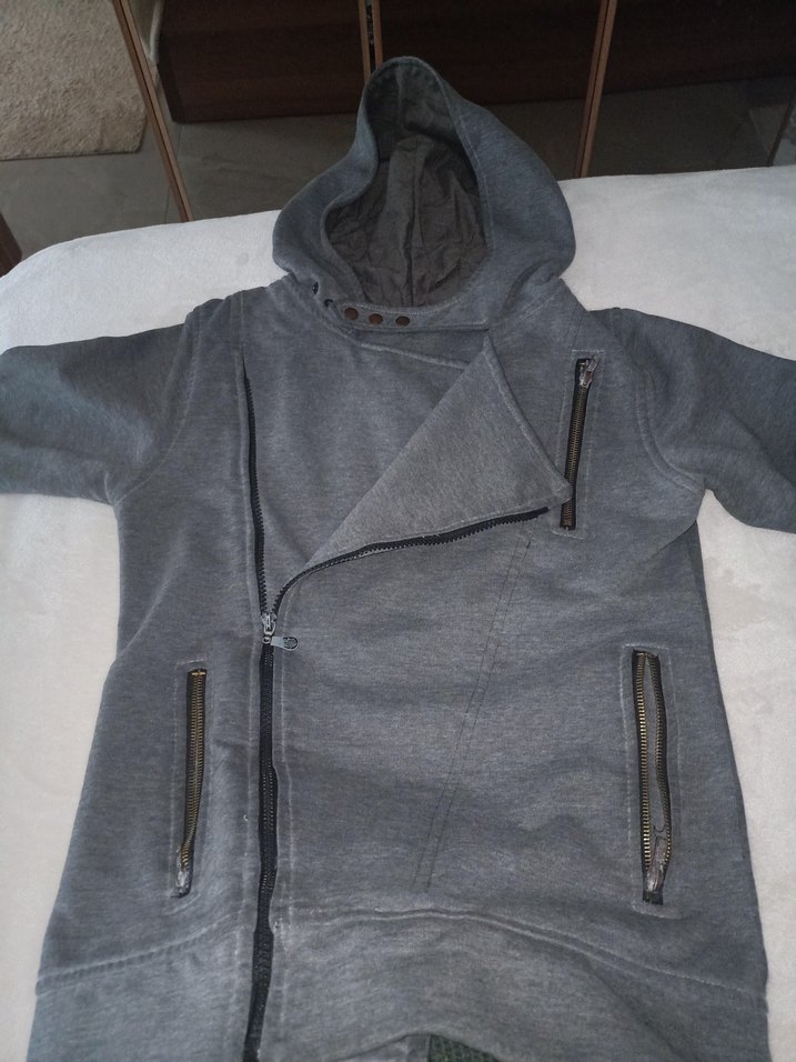 Gri Erkek Çocuk Kapüşonlu Sweatshirt - Görsel 3