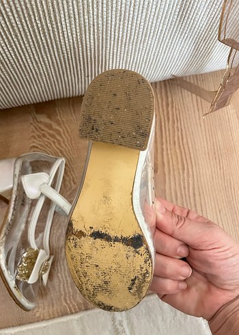 Kız Çocuk 28 no Beyaz Fiyonk Detaylı topuklu Babet - Görsel 5