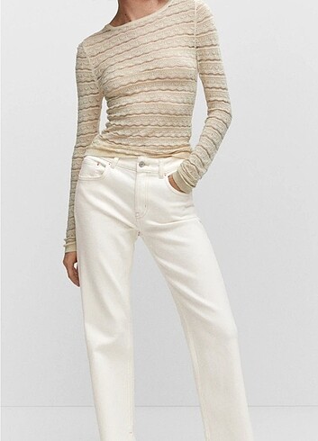Mango Straight Beyaz Jean