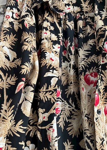 Çiçek Desenli Uzun Kollu Bohem Gömlek - Görsel 2