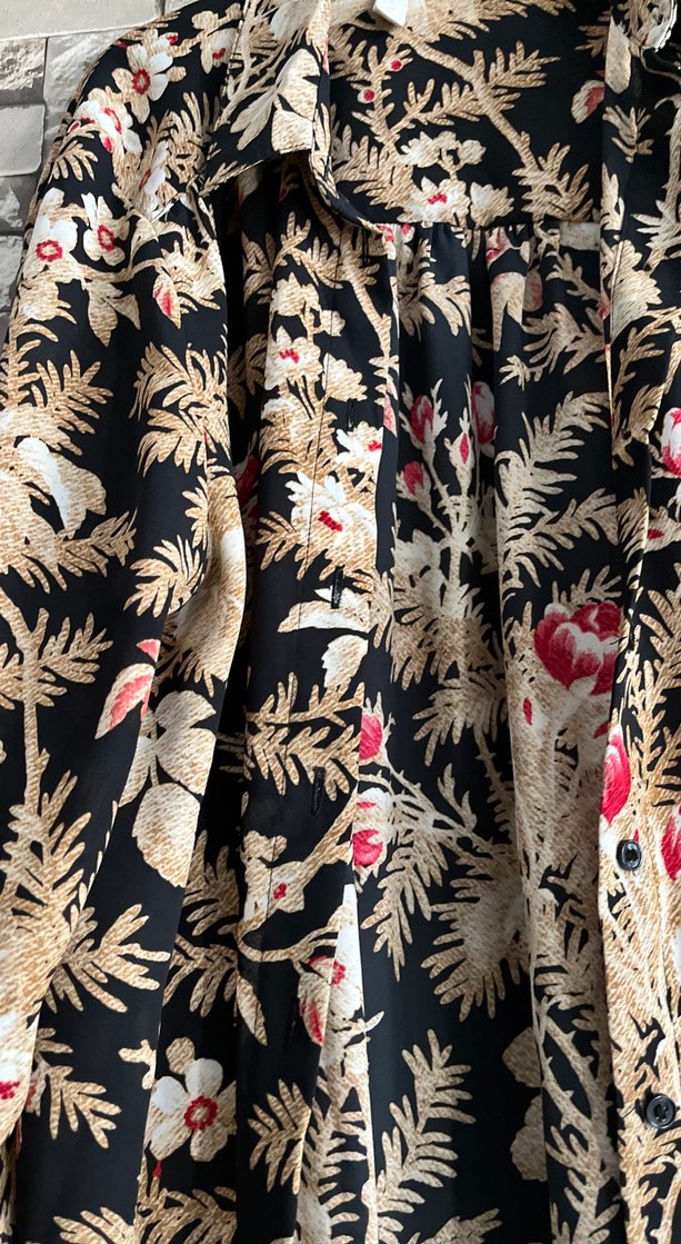 Çiçek Desenli Uzun Kollu Bohem Gömlek - Görsel 2