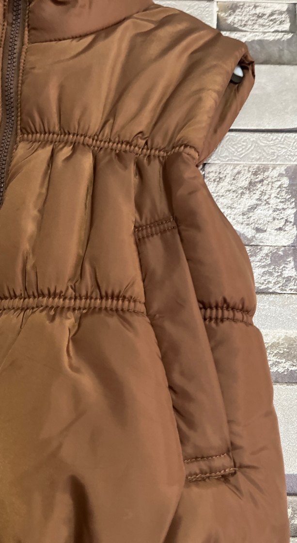 Kahverengi Kısa Kemerli Kadın Yelek - Görsel 2