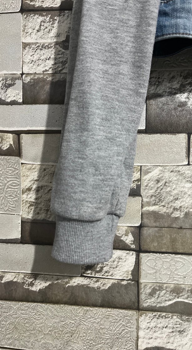 Gri Denim ve Kumaş Karışımı Kadın Ceket - Görsel 4