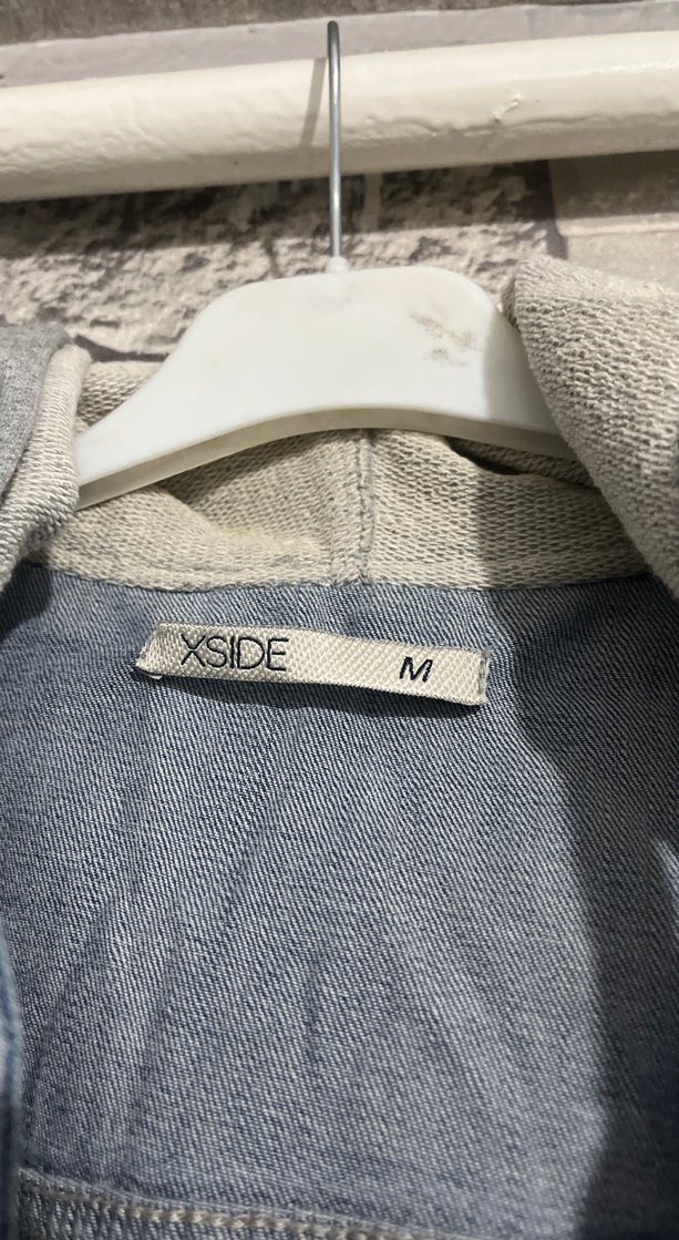 Gri Denim ve Kumaş Karışımı Kadın Ceket - Görsel 5