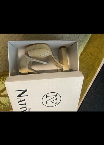 Beyaz Süet Platform Topuklu Kadın gelınlık Ayakkabı - Görsel 4