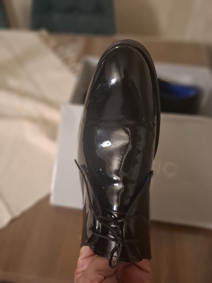 Siyah Parlak Erkek Klasik  düğün nikahAyakkabısı - Görsel 3