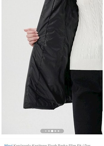 xs Beden siyah Renk Kapüşonlu Siyah Slim Fit Kapitone Mont