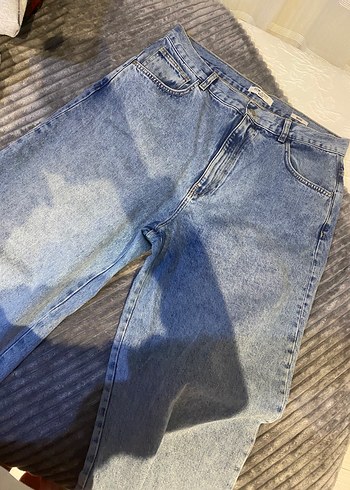 42 Beden mavi Renk Rahat Kesim Midi Boy Kadın Kot Pantolon