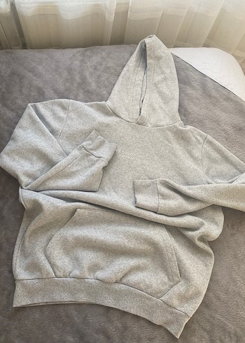 Diğer Gri Kapüşonlu Kadın Sweatshirt