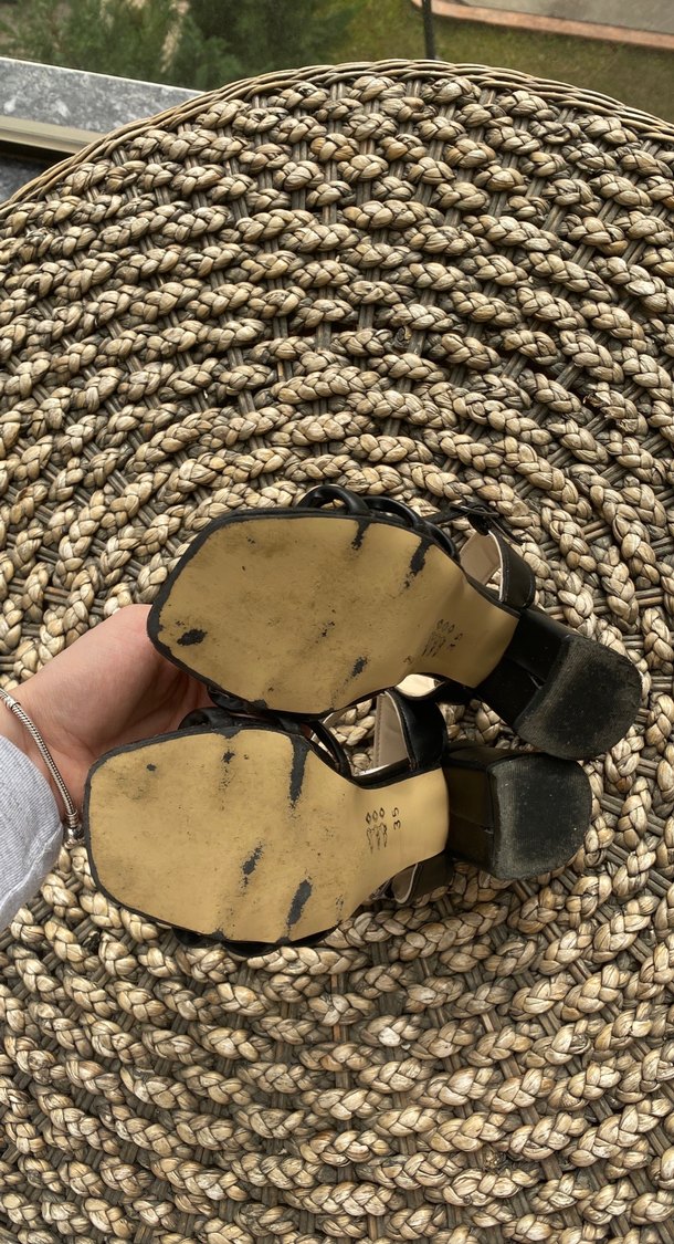 Siyah topuklu Kadın Ayakkabı - Görsel 4