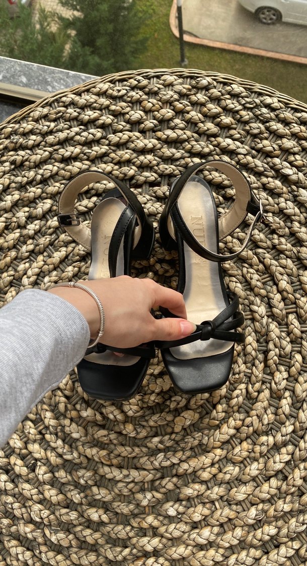 Siyah topuklu Kadın Ayakkabı - Görsel 3