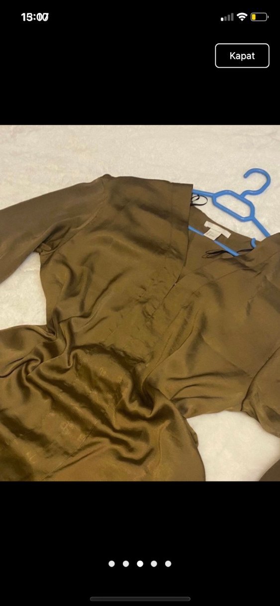 Kadın saten Elbise - Görsel 3