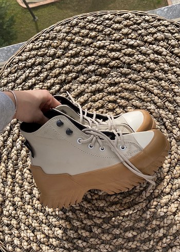 Bej Platform Topuklu Kadın Spor Ayakkabı - Görsel 6