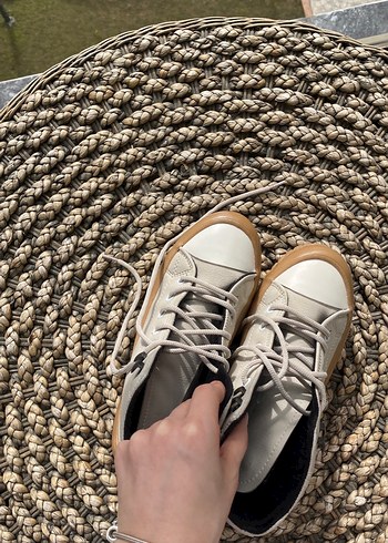 Bej Platform Topuklu Kadın Spor Ayakkabı - Görsel 3