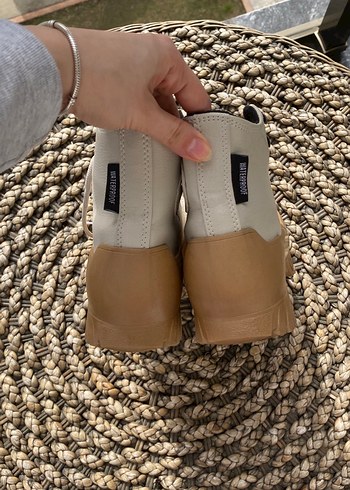 Bej Platform Topuklu Kadın Spor Ayakkabı - Görsel 4