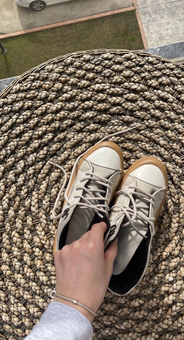 Bej Platform Topuklu Kadın Spor Ayakkabı - Görsel 3