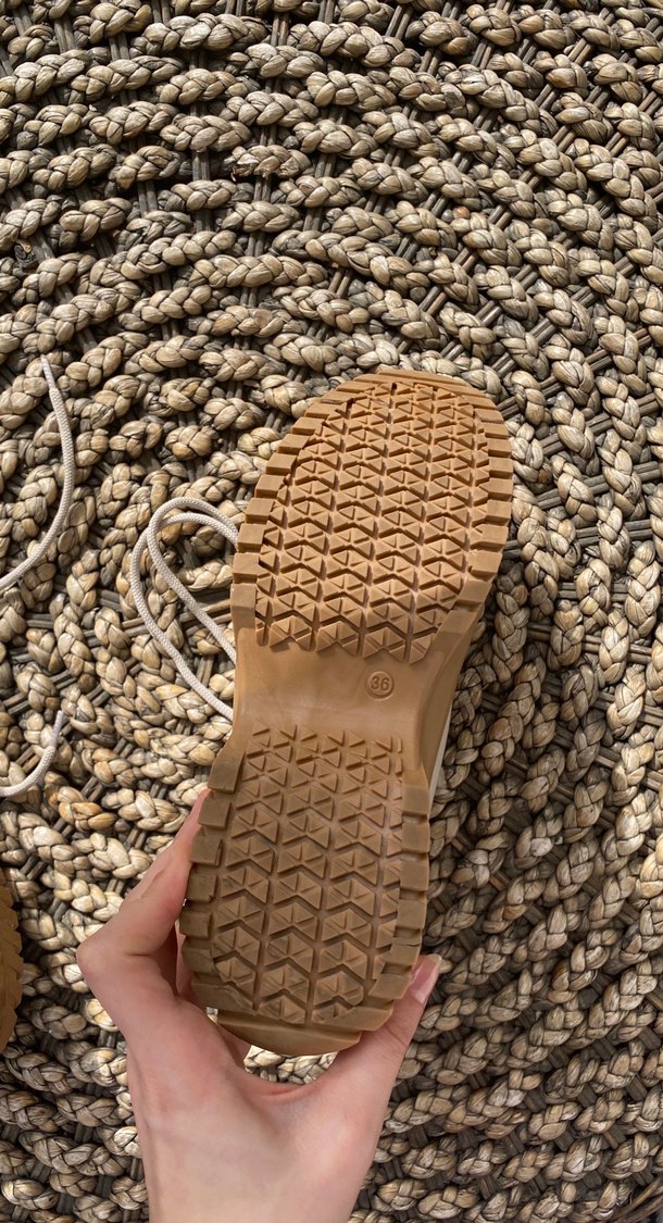 Bej Platform Topuklu Kadın Spor Ayakkabı - Görsel 5