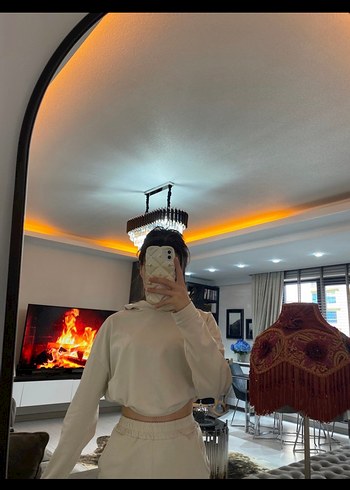 Ekru eşofman takımı - Görsel 4