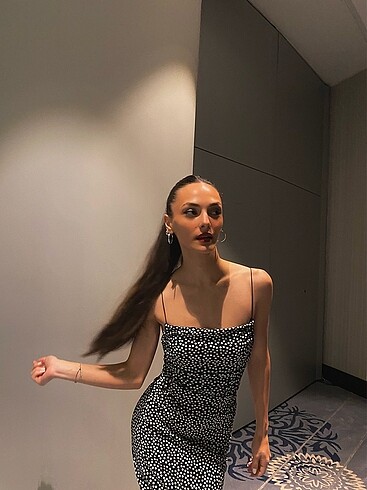 H&M hm puantiyeli elbise