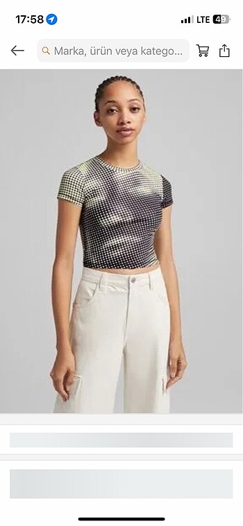 Bershka y2k crop tshirt