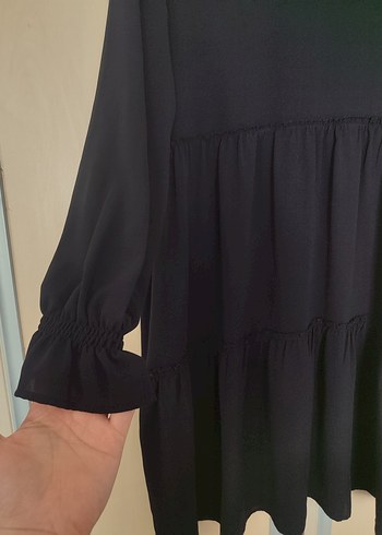 Trendyol & Milla Siyah Uzun Kollu Midi Elbise