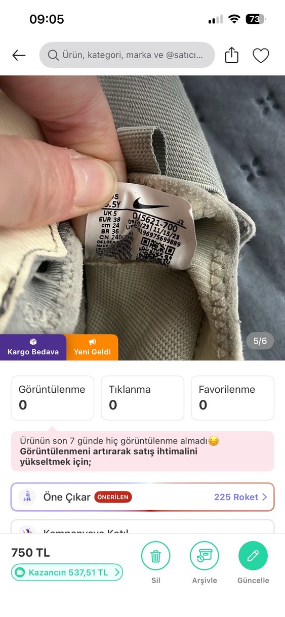 Erkek Futbol Ayakkabısı orjinal - Görsel 5