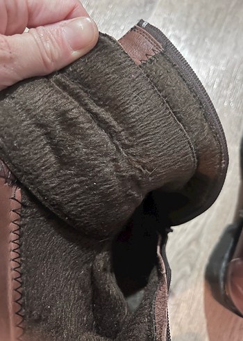 Kahverengi Deri Yüksek Topuklu Bağcıklı Botlar - Görsel 4