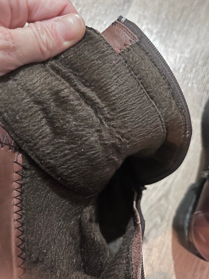 Kahverengi Deri Yüksek Topuklu Bağcıklı Botlar - Görsel 4