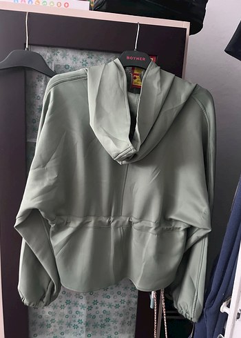 Fermuarlı skuba kumaş kapşonlu etekli takım - Görsel 2