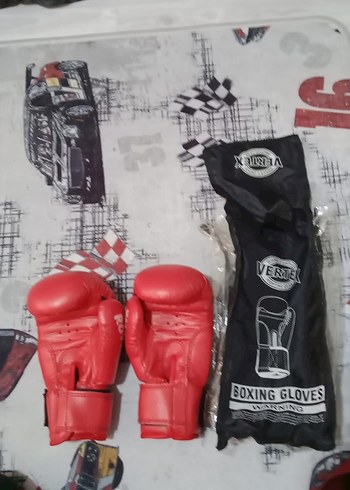 Kırmızı Deri Vertex Boks Eldiveni Velcro - Görsel 2