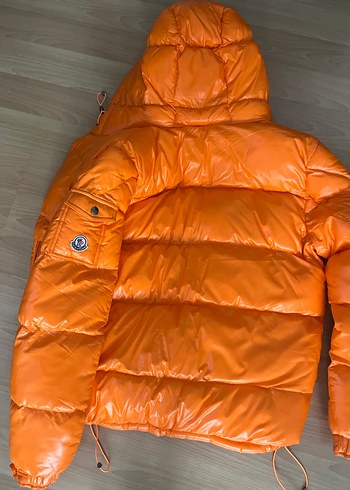 Parlak Turuncu Fermuarlı Kadın erkek Kışlık Ceket - Görsel 3