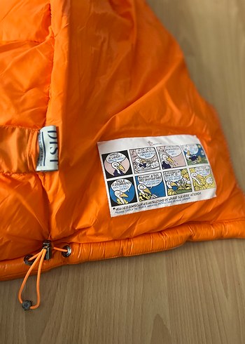 Parlak Turuncu Fermuarlı Kadın erkek Kışlık Ceket - Görsel 6