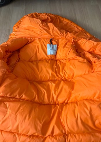 Parlak Turuncu Fermuarlı Kadın erkek Kışlık Ceket - Görsel 5