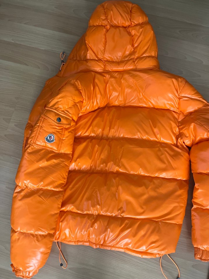 Parlak Turuncu Fermuarlı Kadın erkek Kışlık Ceket - Görsel 3