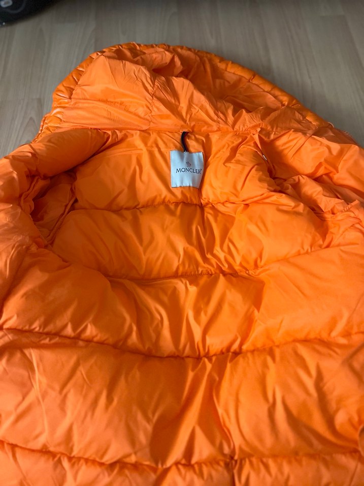 Parlak Turuncu Fermuarlı Kadın erkek Kışlık Ceket - Görsel 5