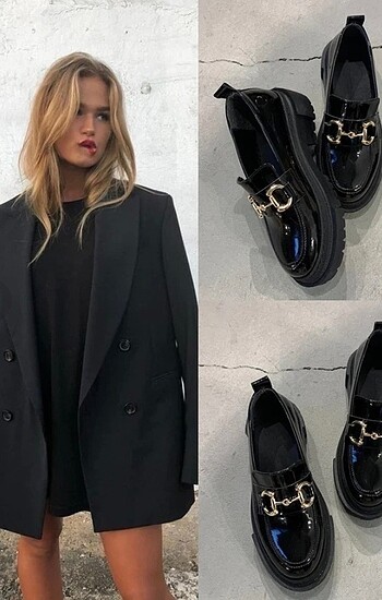 Gold tokalı loafer