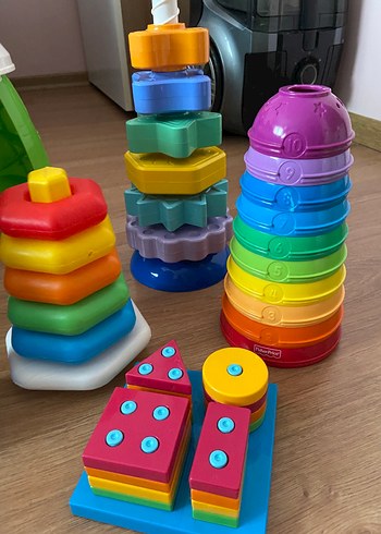 Renkli Eğitici Blok ve Halkalar Seti
