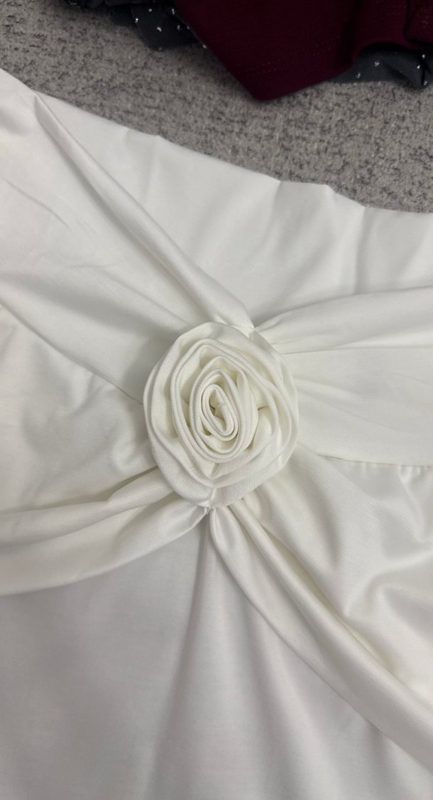 Beyaz Drapeli Kadın Bluz - Görsel 2