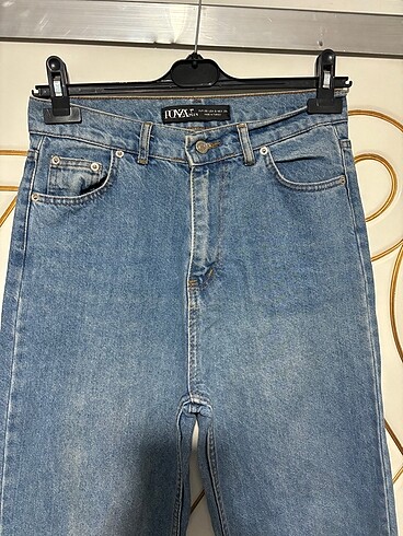 l Beden mavi Renk Palazzo model kot pantolon