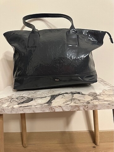Gri calvin klein rugan tote çanta