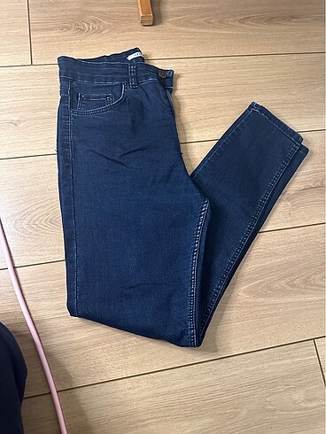 Likralı dar paça yüksel bel kot pantolon