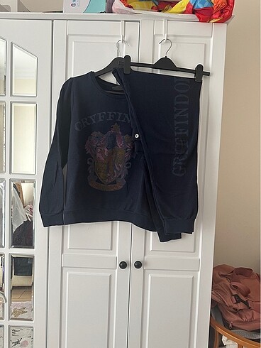 Kışlık içi polarlı harry potter pijama takımı