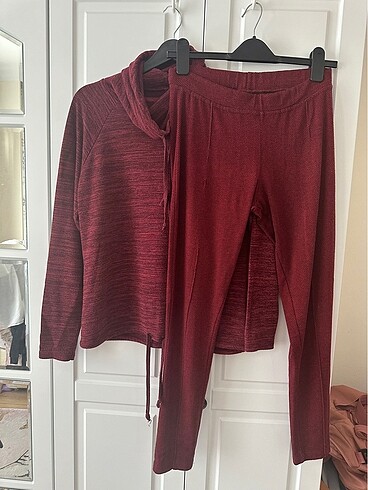 Bordo pijama takımı