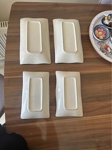 Emsan 4 lü kayık tabak salata ve meze tabağı