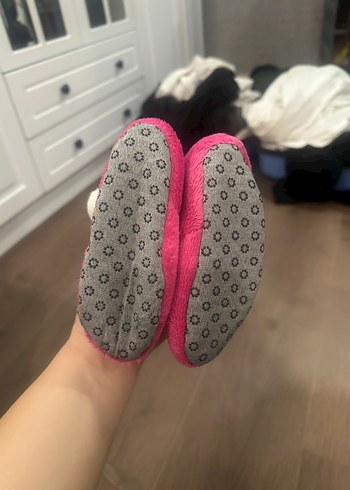 Kızlar için Pembe Sıcak Peluş Terlik - Görsel 2