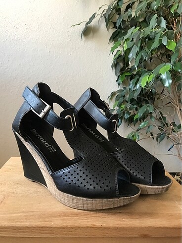Diğer siyah platform - dolgu topuklı ayakkabı