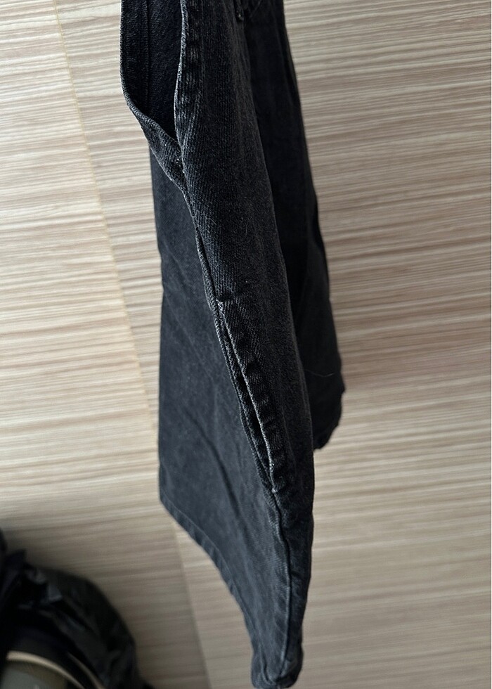 Cepli siyah jean salopet elbise - Görsel 5