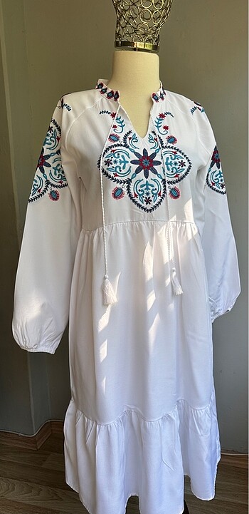 Zara Nakış detaylı bohem elbise