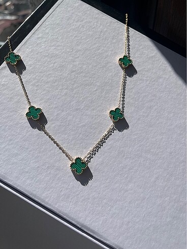  Beden çeşitli Renk Van Cleef Yonca Çelik kolye